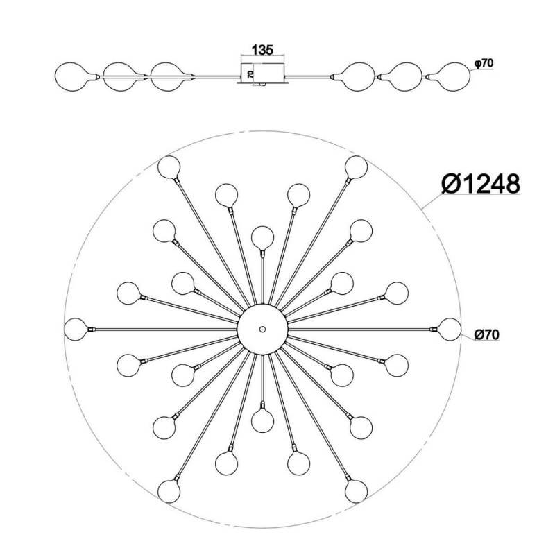 Накладная люстра Escada 2109/16 Copper