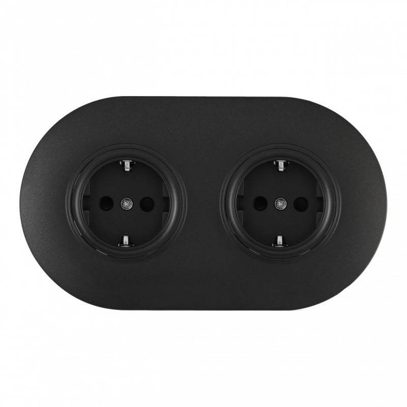 Розетка Arte Milano SET08-2-40-1x2 black
