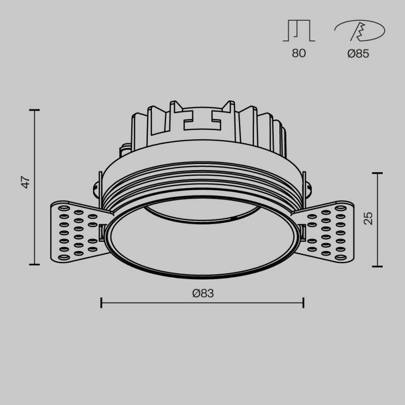 Влагозащищенный светильник Maytoni Technical DL055-8W3-4-6K-TRS-B