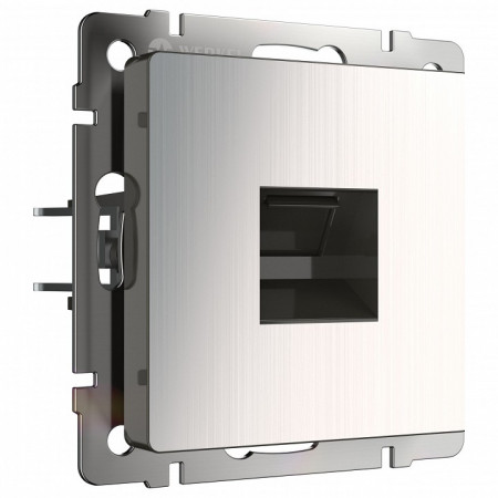 Розетка Ethernet RJ-45 без рамки Werkel глянцевый никель W1181002