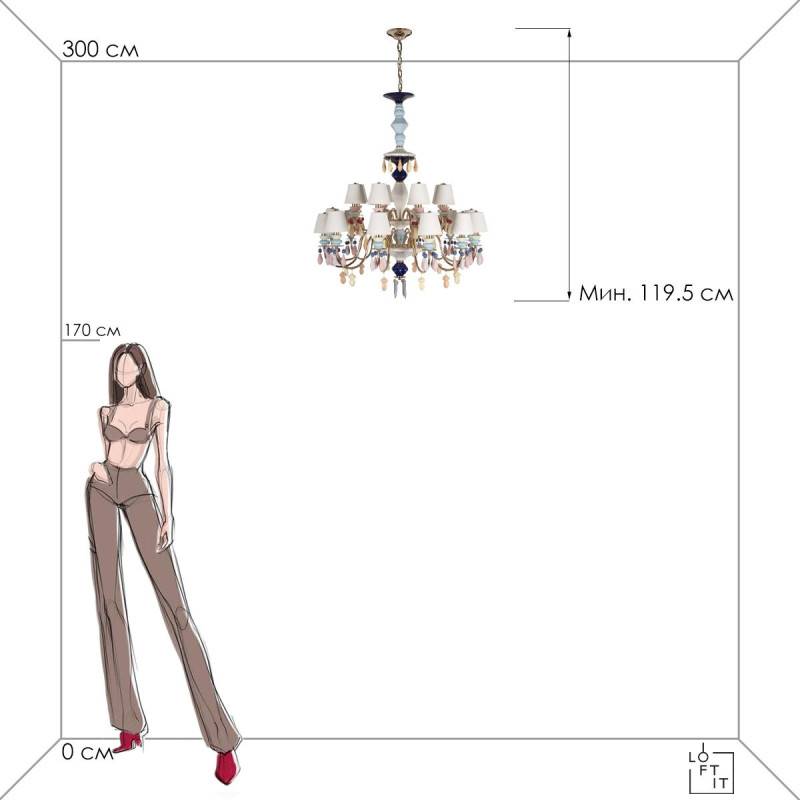 Подвесная люстра LOFT IT 10203/12+8 Mult