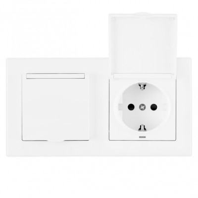 Розетка Arte Milano SET06-2-41-1x2 white