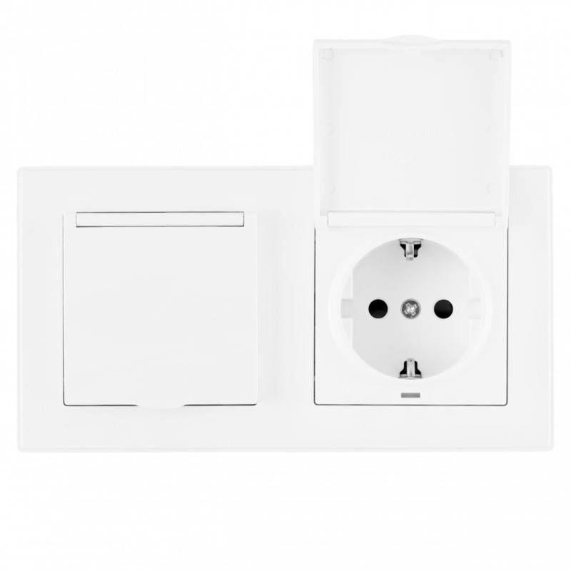 Розетка Arte Milano SET06-2-41-1x2 white