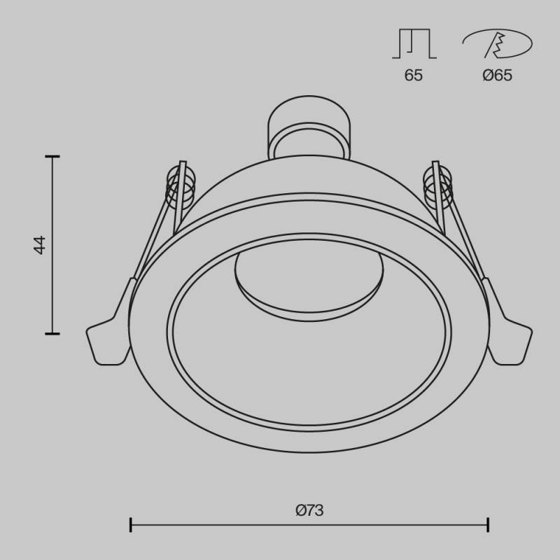 Встраиваемый светильник Maytoni Technical DL126-GU10-WMG